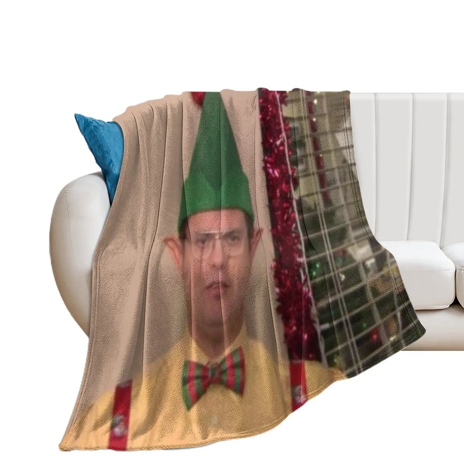 

Dwight Schrute Elf - The Office Throw Blanket Decoratives anime Blankets