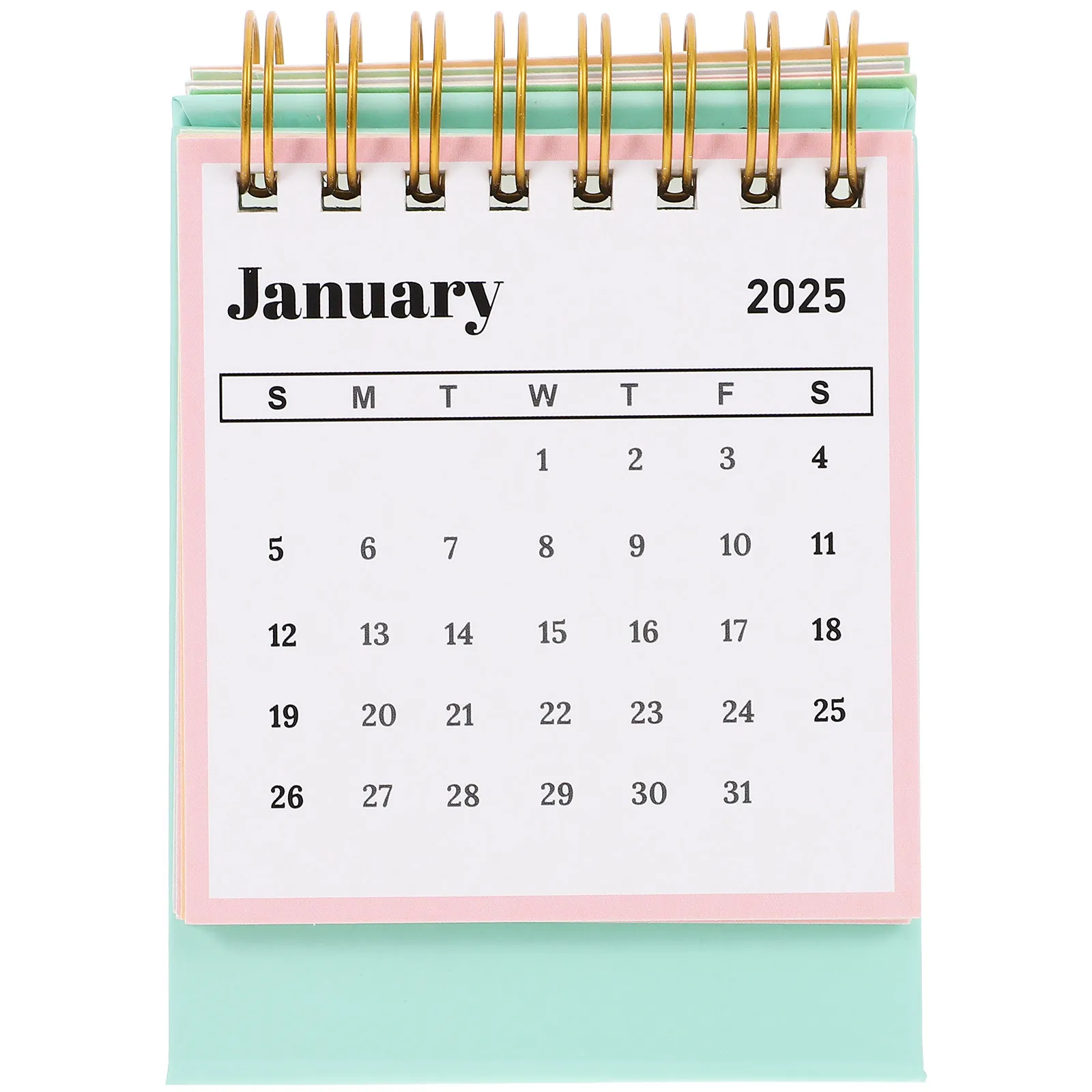 

Mini Simple Desk Calendar Standing Flip Desktop Creative Month Planner English Version Stable Paper Office Decor