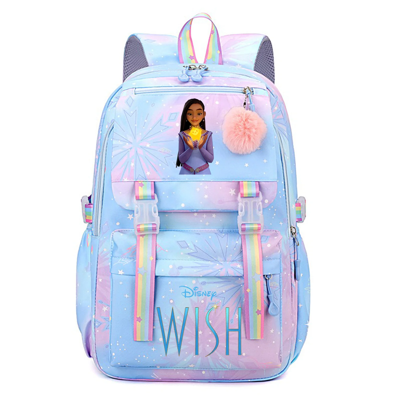 Mochila escolar de película Wish para niños y niñas, bolsa de libros para adolescentes, Mochila para niños, regalo de cumpleaños para niños