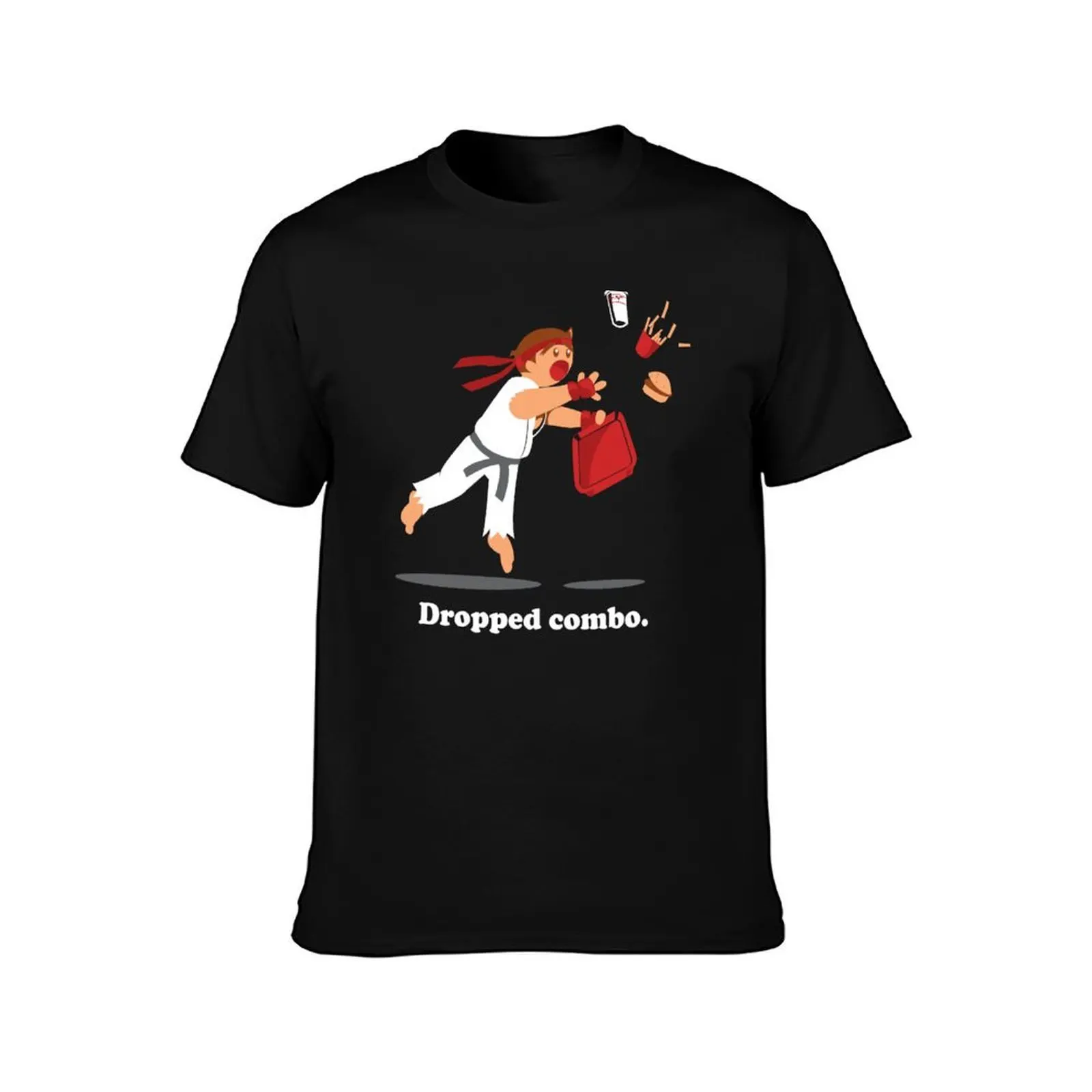Dropped Combo T-Shirt, Summer Casual Cotton Tee, Oversized Streetwear Tops, Vintage Graphic Print, Loose Fit Short Sleeve
