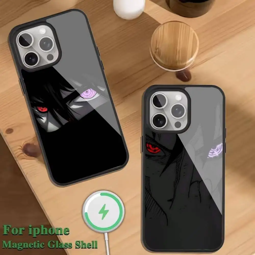 

N-Narutos-Eyes-Art Phone Case For Magnetic Wireless Charge Cover For iphone 16 15 14 13 12 11 Pro Max Plus Coque