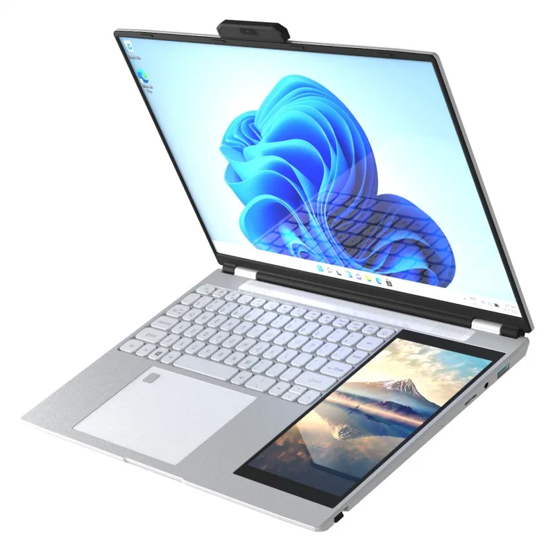 Ordinateur portable à écran tactile IPS, écran étroit 2K à quatre côtés, écran tactile IPS de 15.6 pouces, Intel N100, 256 Go, 4 cœurs, 4 fils, 3.4GHz