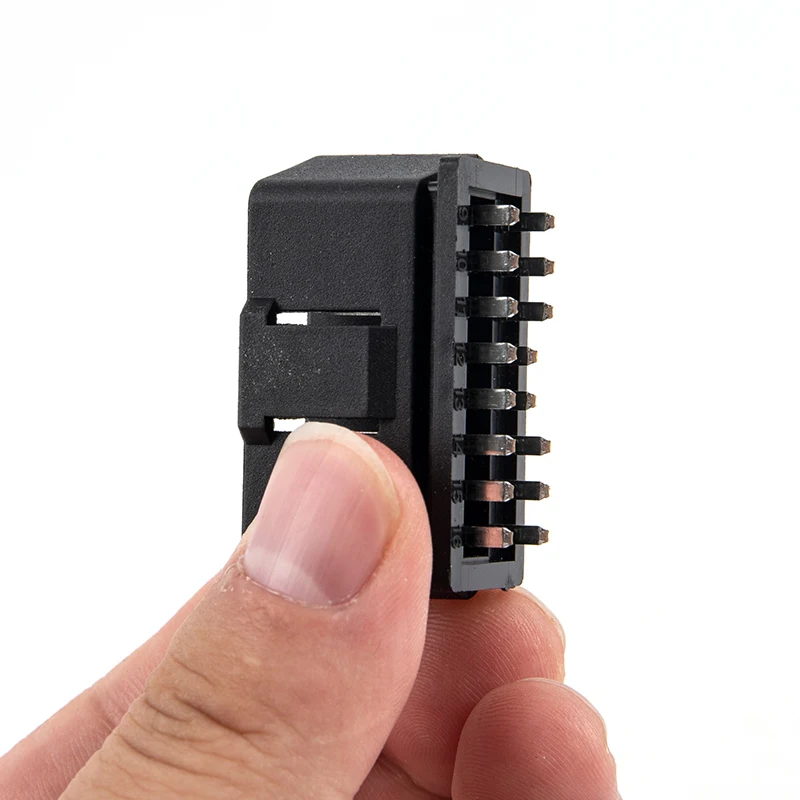 16-pinowe męskie złącze samochodowe OBD2 gniazda Adapter obd narzędzia diagnostycznego złącze wtykowe OBDII 12V