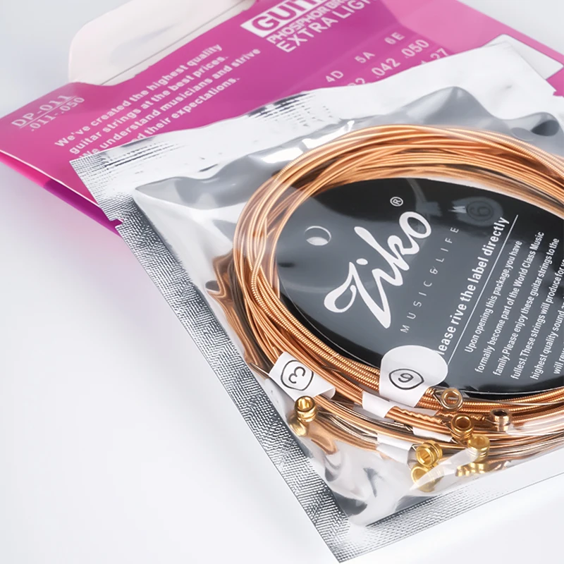 ZIKO Acoustic Guitar Strings DP-010/011/012 Phosphor Bronze Wound 10-48 11-50 12-53 String Set