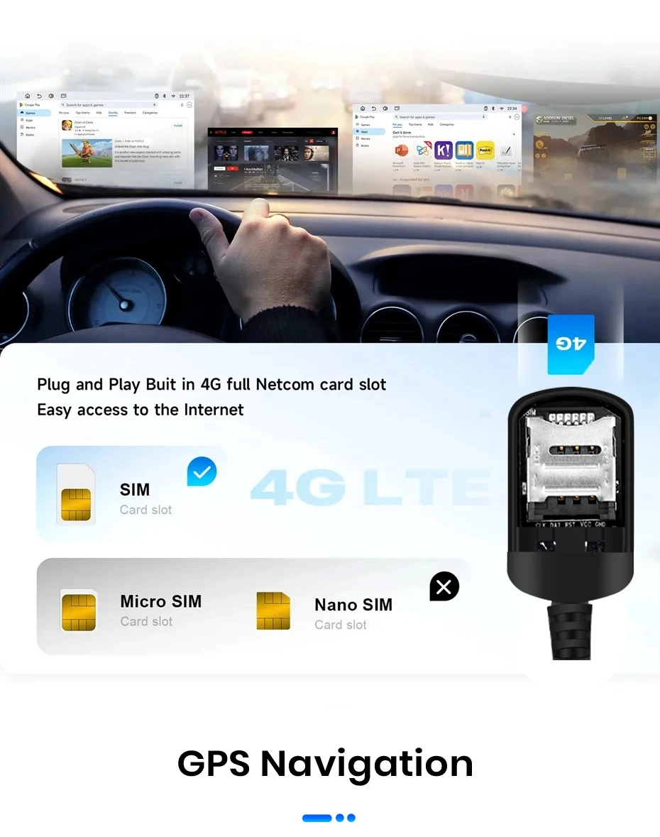 Junsun Universal Auto Radio Stereo Multimedia Video CarPlay Android Auto Intelligen systeme Für Ford Peugeot Citroen Fiat 7/9/10" – Detail 20