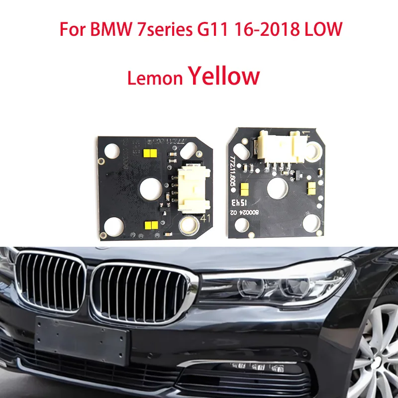

1pair For BMW 7series G11 16-2018 LOW Lemon Yellow Car Hernia DRL Chip Angel Eyes light modification Car headlights Ballast chip
