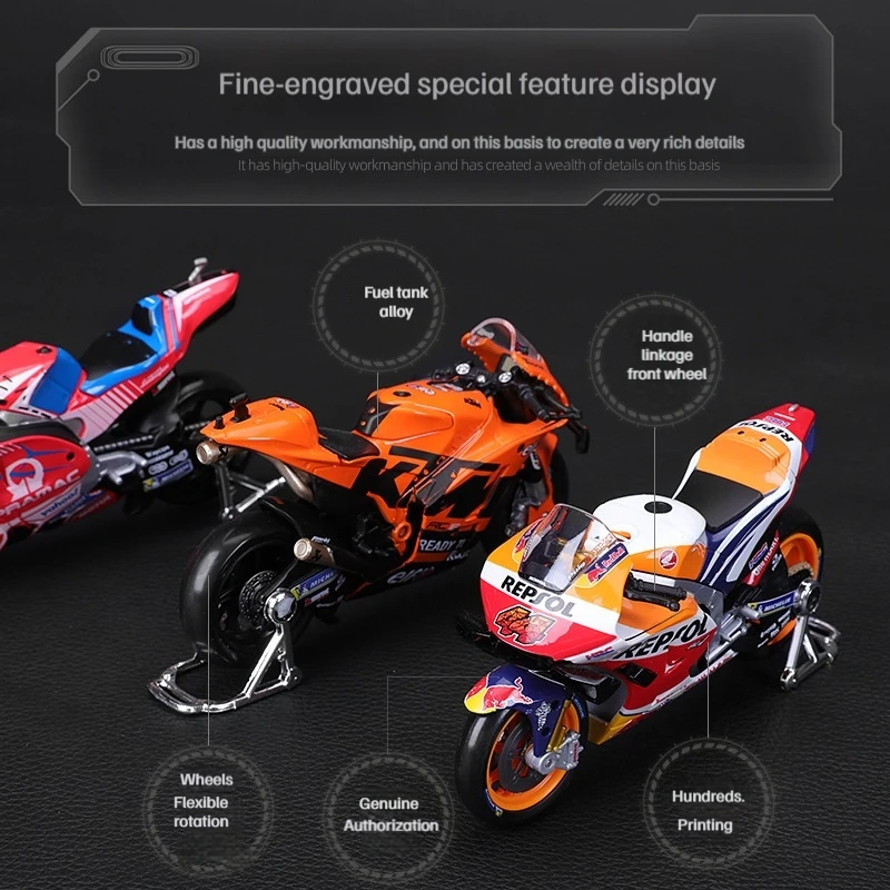 Maisto 1:18 2021 Season Ducati Honda Yamaha Motorcycle Motorcycle Simulation Car Model Ornaments Toy Vehicle Models Children Toy