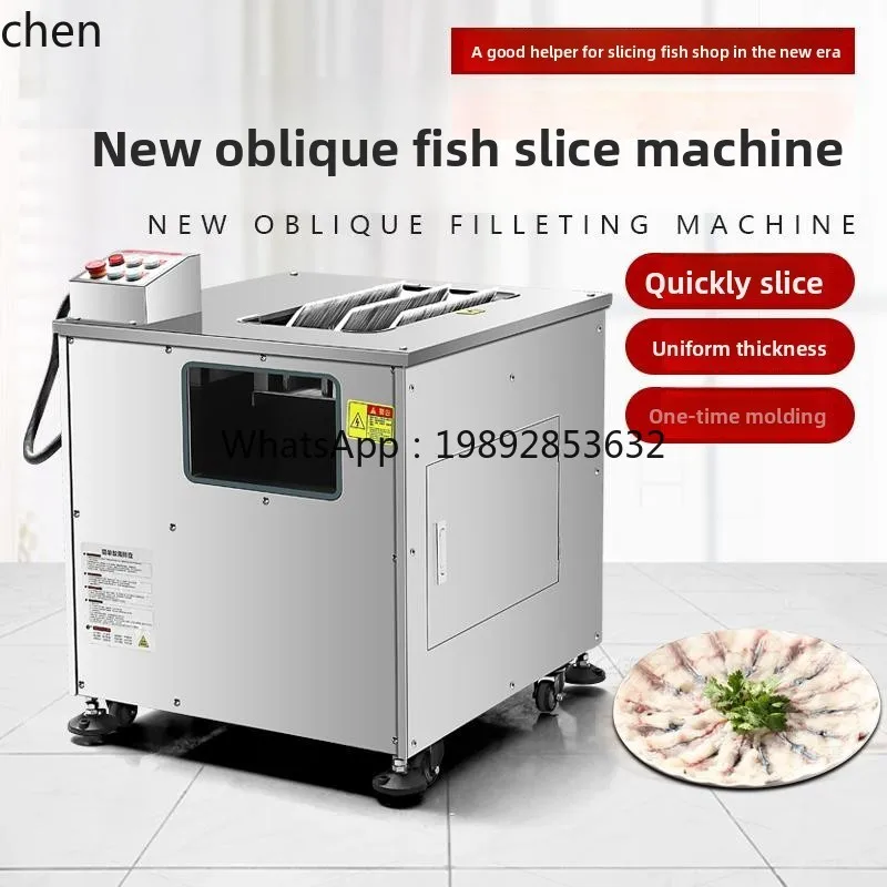 เครื่องตัดปลาอัตโนมัติเชิงพาณิชย์ เครื่องหั่นปลาดอง ปลาสไลด์ไฟฟ้าอเนกประสงค์