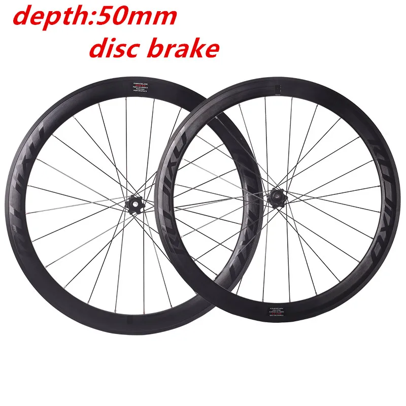 

RUJIXU 700c Wheelset Road Wheels Disc Brake Thru Axle 24 Holes 40mm Clincher Bicycle Wheelset