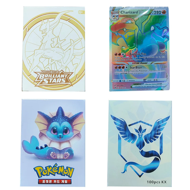 

Карты с покемонами Arceus Charizard Пикачу, флэш-карта GX VMAX, голограмма, игра, боевая торговля, детская коллекционная транспортная карта, игрушка в подарок