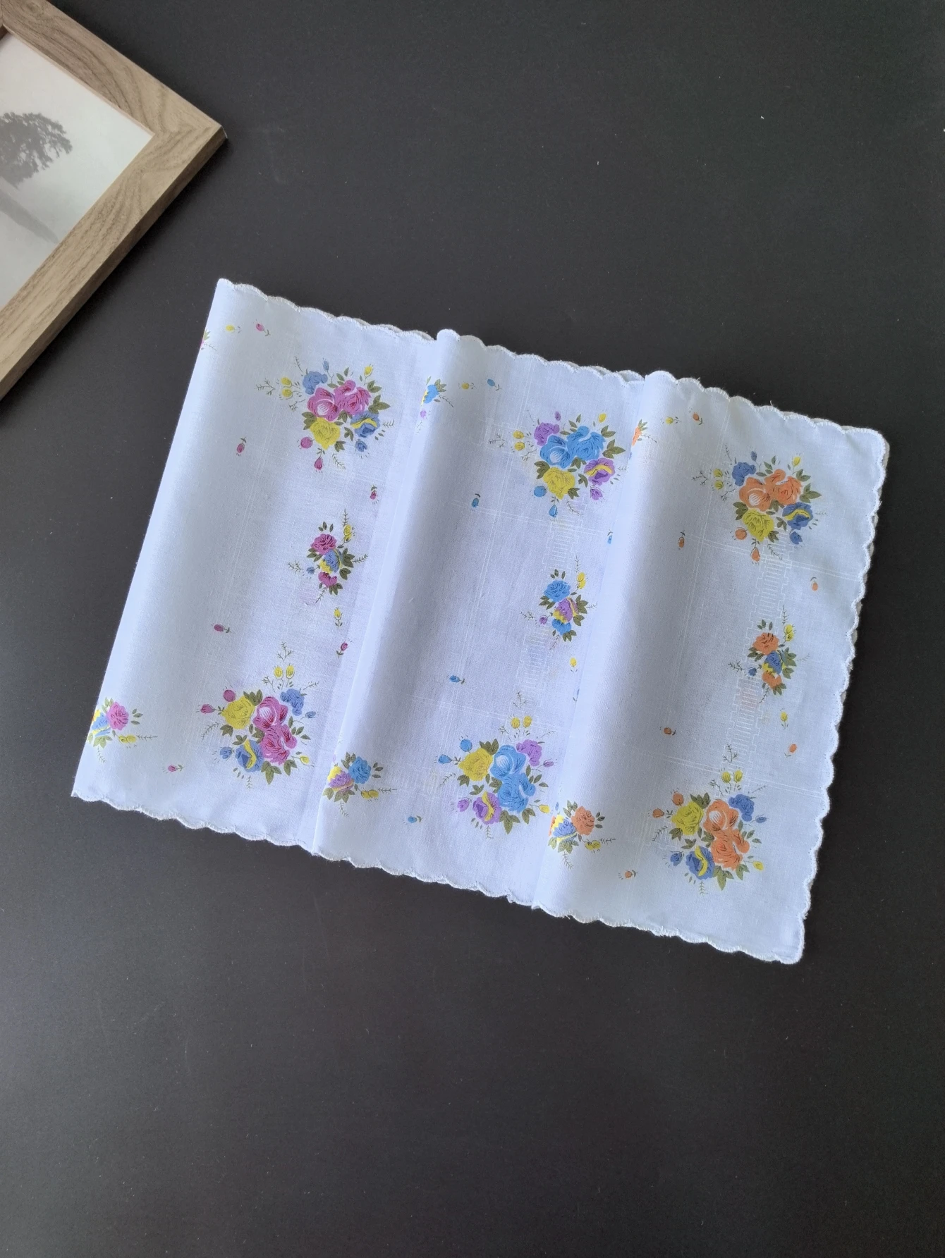 Cotton Handkerchief for Women, Printed Handkerchief, Retro 6PCs, 11.6in，Thin style