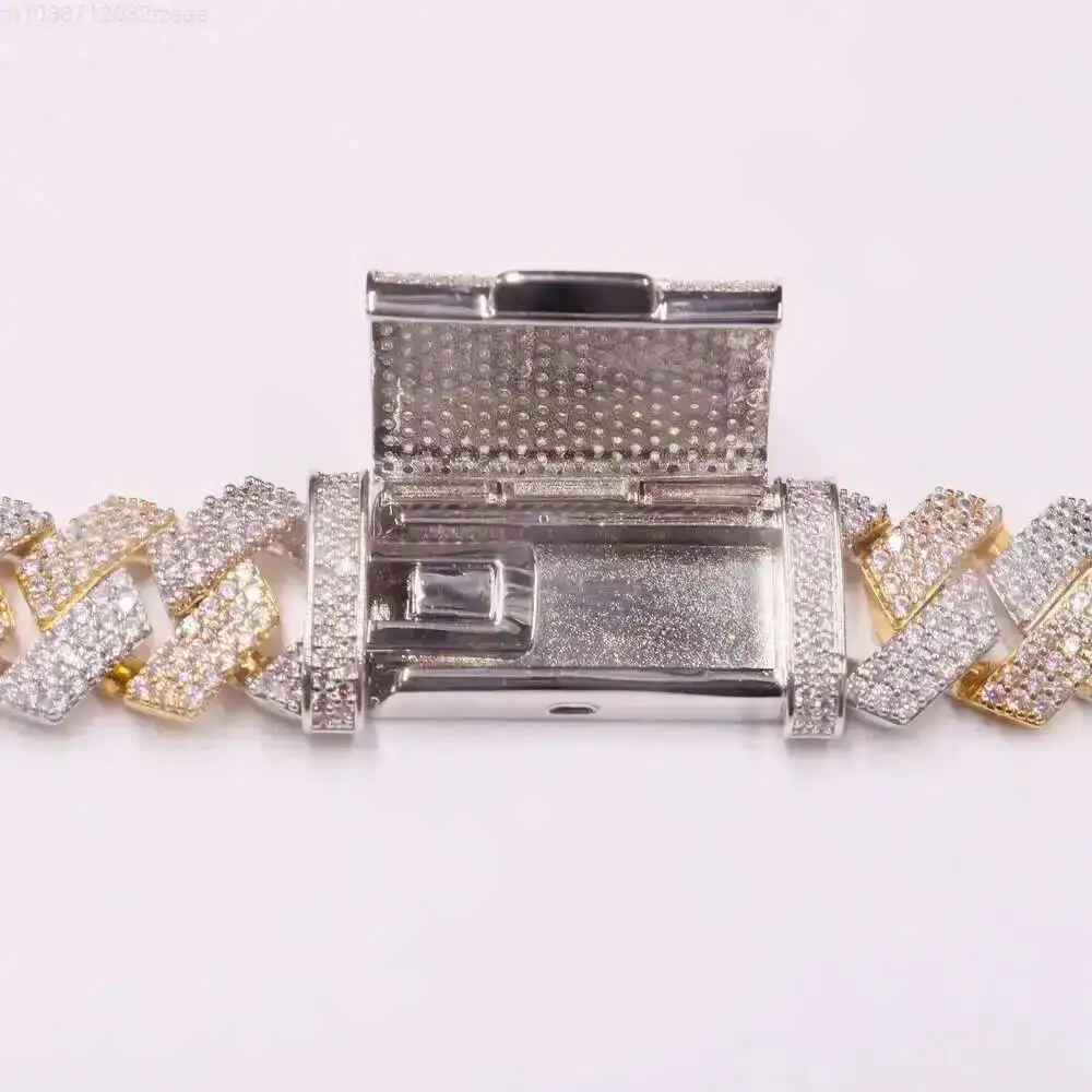 

Новая мода продажа 13 мм Cz Fine Bling Diamond ювелирное ожерелье подарок 5a циркон кубинская цепочка