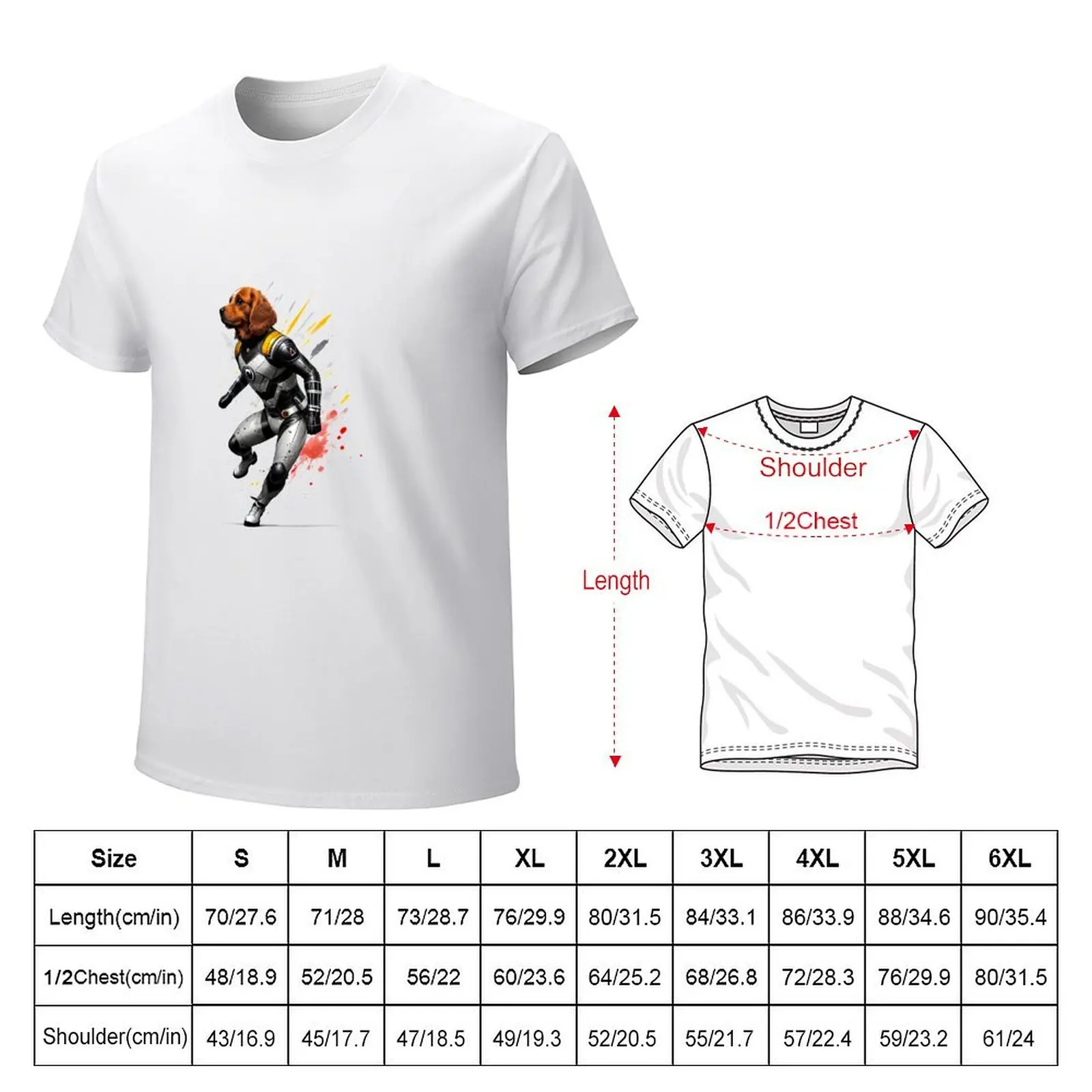 Flying to the Rescue: Cocker Spaniel Heroic Suit Tee T-Shirt oversized for a boy anime mens vintage t shirts