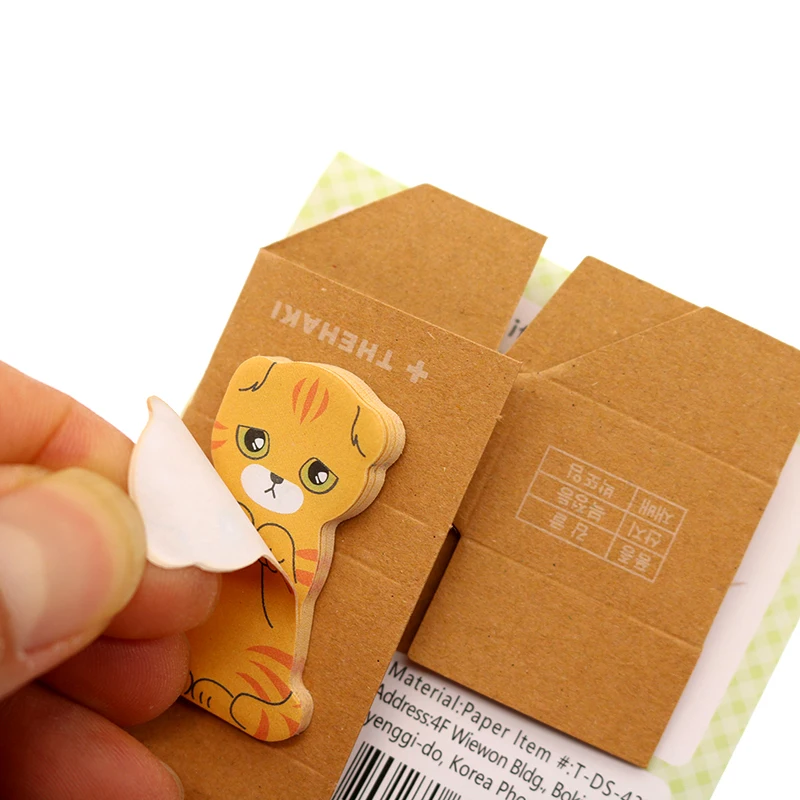 4pcs/set, Korean Stationery Carton Cute Carton Cat, Small Note Pad, Sticky Notes | N Times Stickers | Sticky Notes