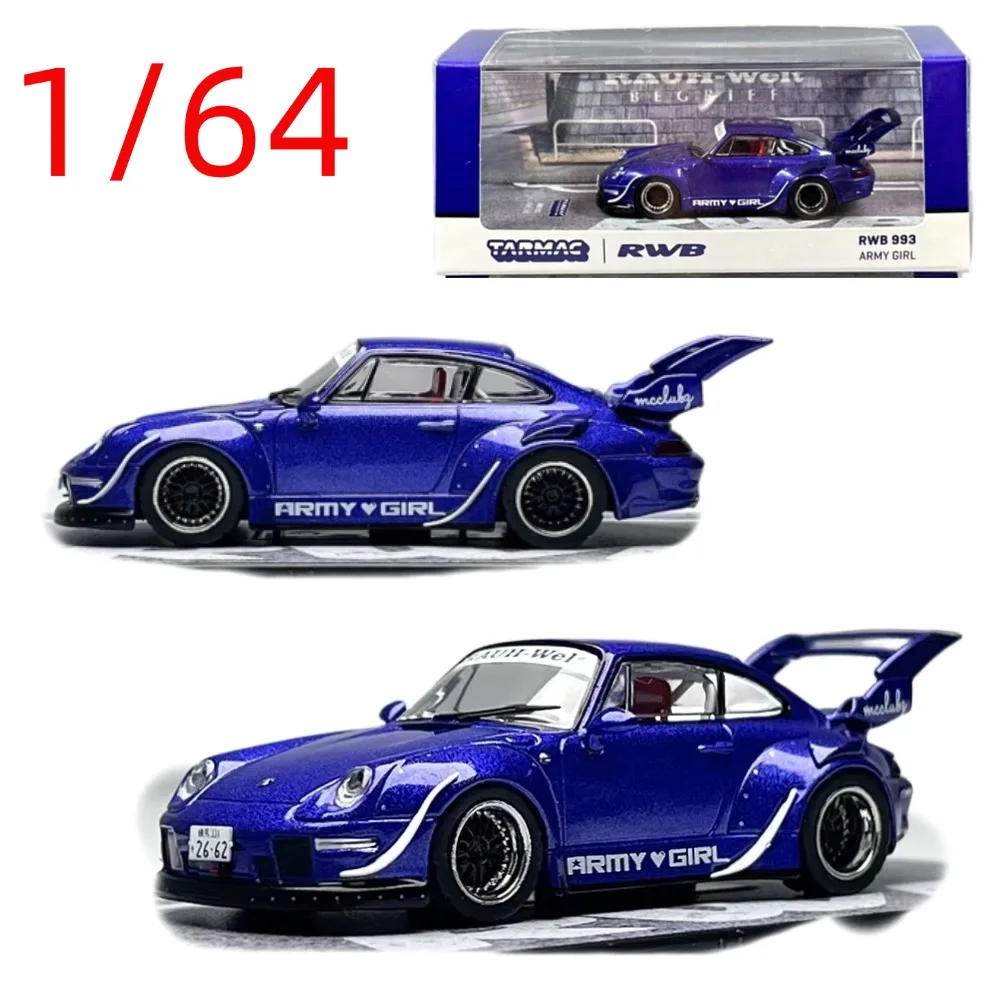 

TW Diecast 1/64 Scale Porsche RWB 993 ARMY GIRL Car Model Alloy Porsche RWB 993 Vehicles Model Collection Gift for Boy Display