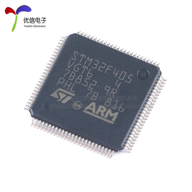 10PCS original STM32F405VGT6 LQFP-100 ARM Cortex-M4 32-bit microcontroller -MCU  