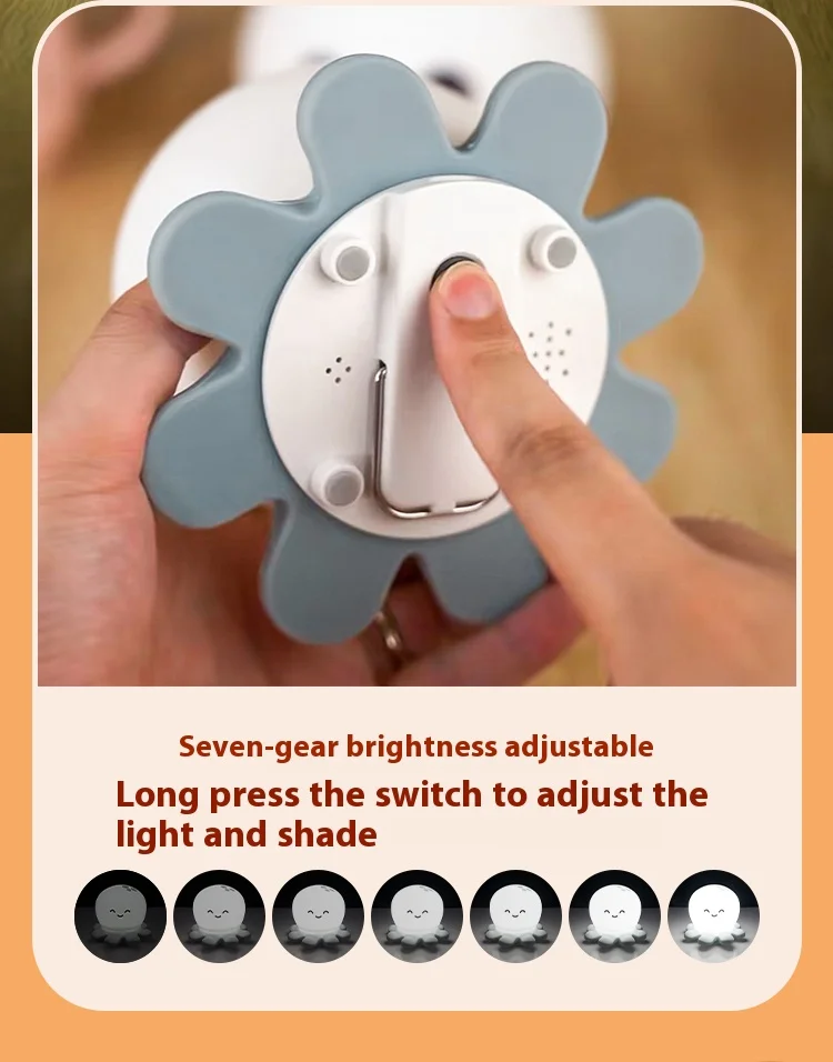 LED Night Light Cute Sheep Panda Rabbit Silicone Lamp Rechargeable Animal Shape Sleep Soft Nightlights For Kids Birthday Gift
