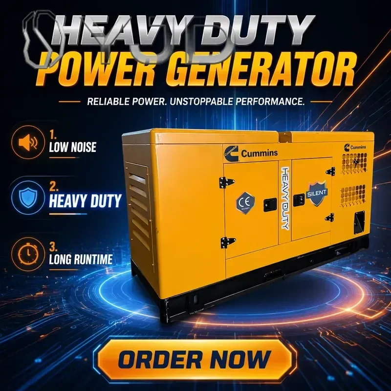 CE 60kva 150kva 110/220 Volt Water Cooled 50/60Hz Silent Type Open Frame Generator Set Commercial Use India