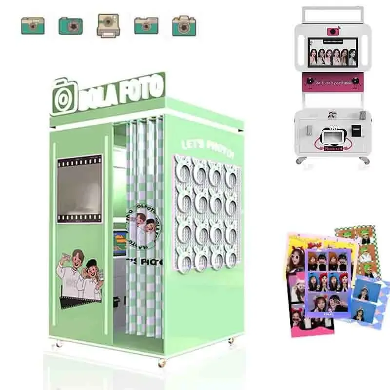 3D Digital Self Service Photobooth with Glam Filter for Shopping Mall Game Hall Custom