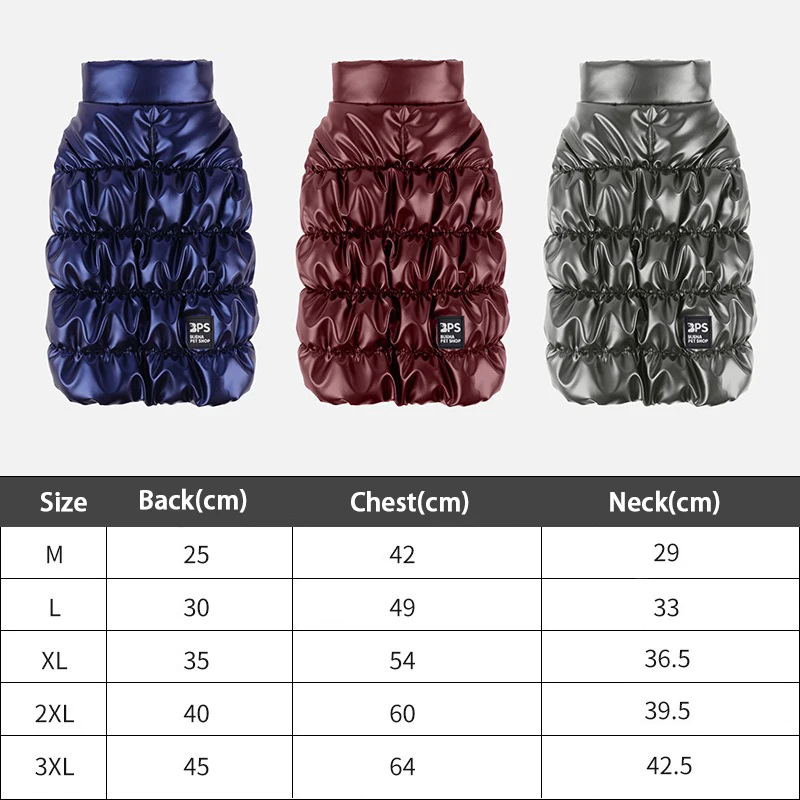 Winter Warm Pet Clothes Windproof Down Coat Small Medium Dogs Jacket Padded Clothing for Yorkie Chihuahua Puppy Cat Outfit Vest