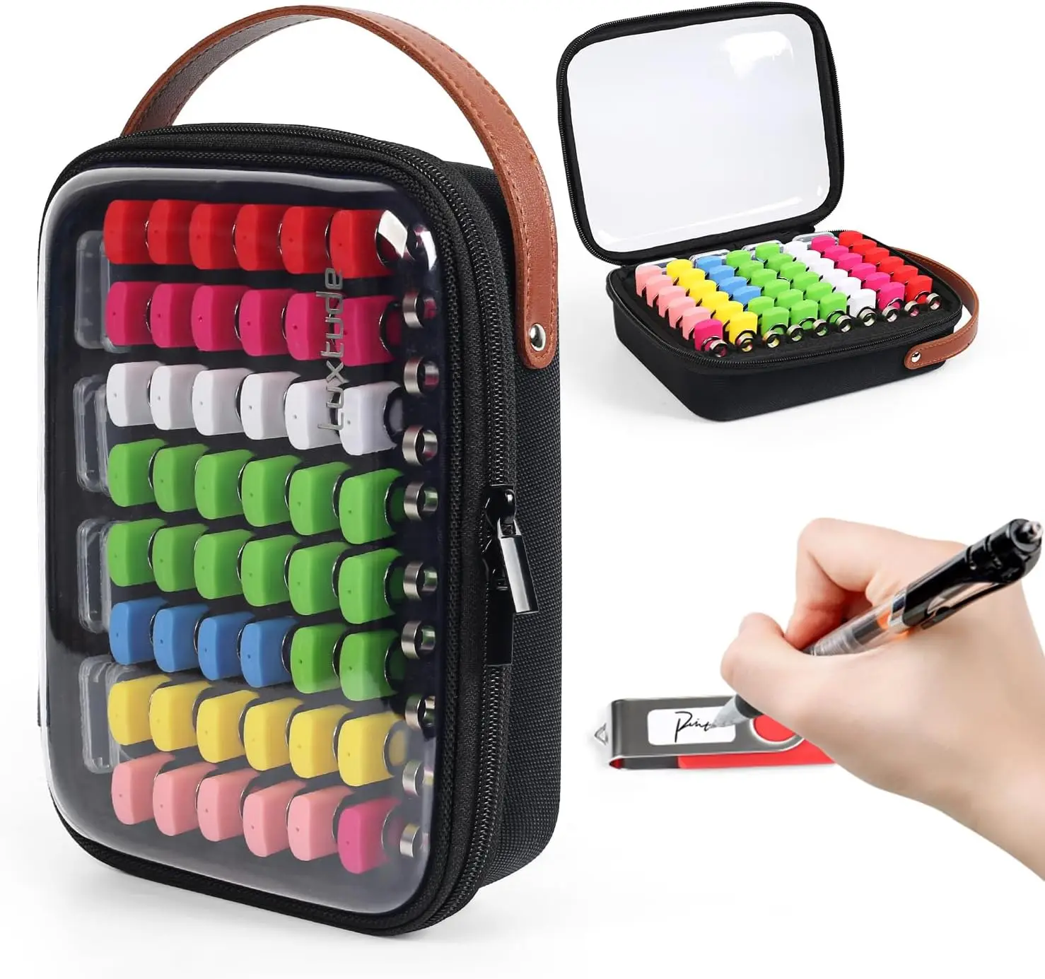 

Прозрачный футляр для USB-накопителей с этикетками, вмещает 58 накопителей и 8 SD-карт, портативный органайзер для хранения в путешествиях