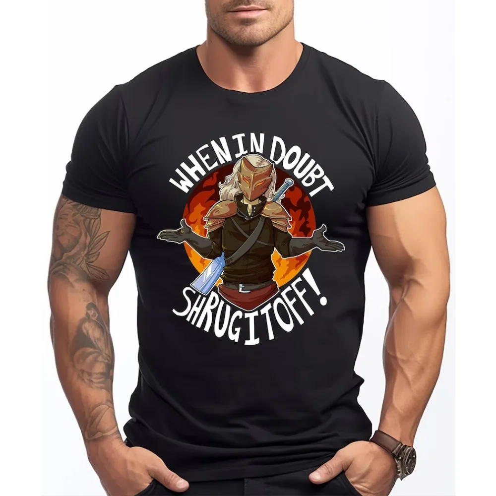 Slay The Spire Shirt Ironclad Top Shrug It Off Shirt Video Game Clothes Gamer Boyfriend Gift Gift for BF Gifts for Husband