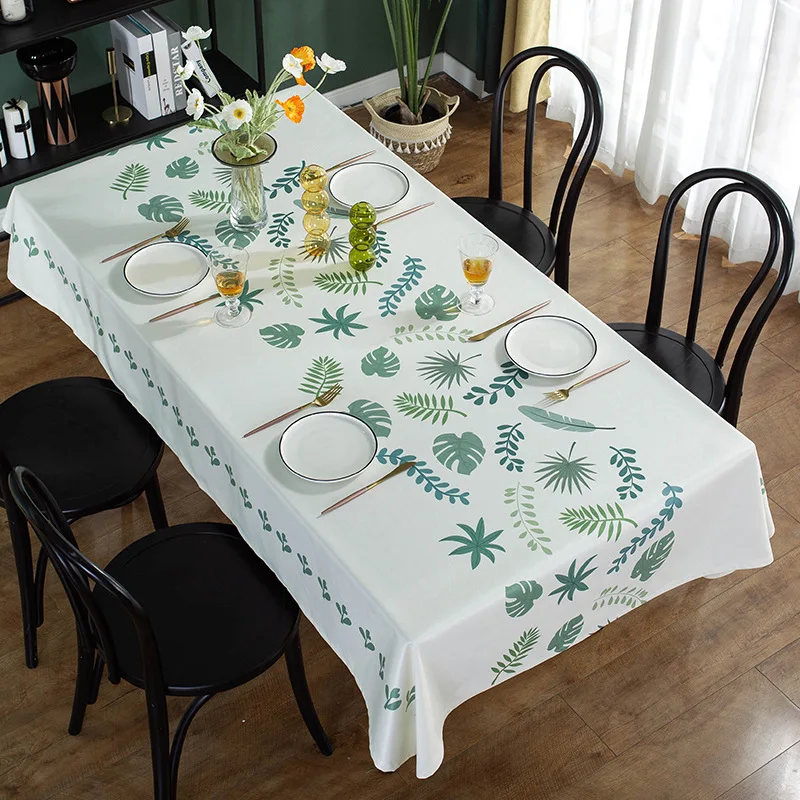 Nordic Tablecloth Fabric Art Small Fresh Ins Pastoral Style Waterproof and Oil Resistant Tea Table Tablecloth Rectangular Nappe