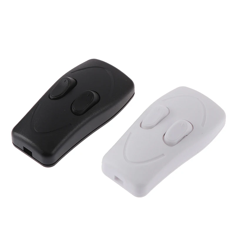 1PCS Double Control Switch Floor Light Table Lamp Push Button Switches Two-button in Line Switch Black White Color