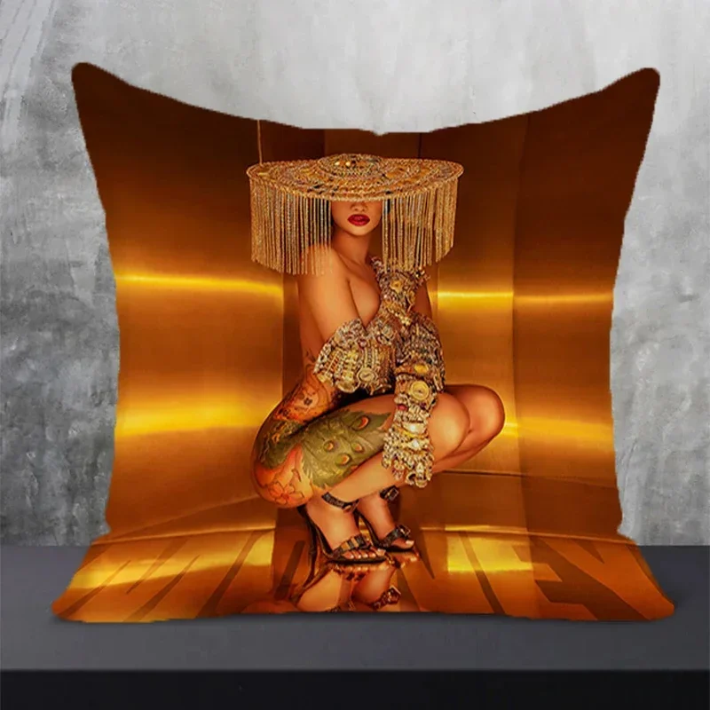 Cardi B Wap Furniture Home Decor Cushions Pillow Covers Decorative Pillowcase Art Cushion Cover Pillows Sofa Luxury Cases Hugs