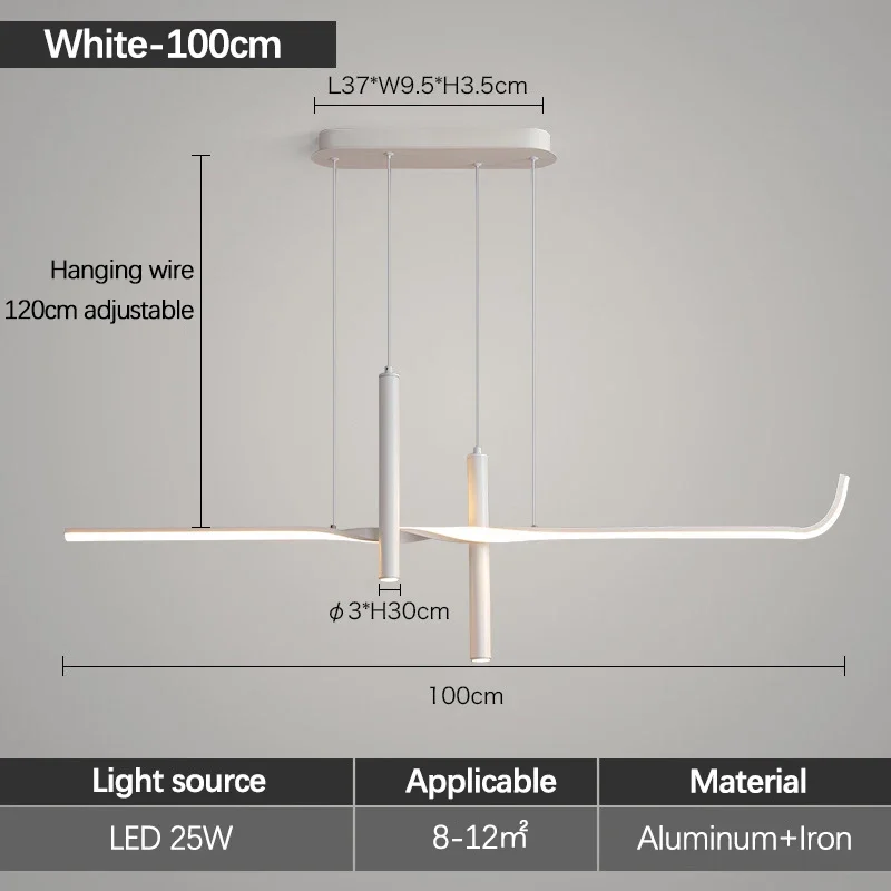 ZIMULONG Moderne einfache lange Streifen LED-Kronleuchter mit Scheinwerfern LED-Pendel leuchten Lampe für Esszimmer Lustres Para Sala de Jantar 7