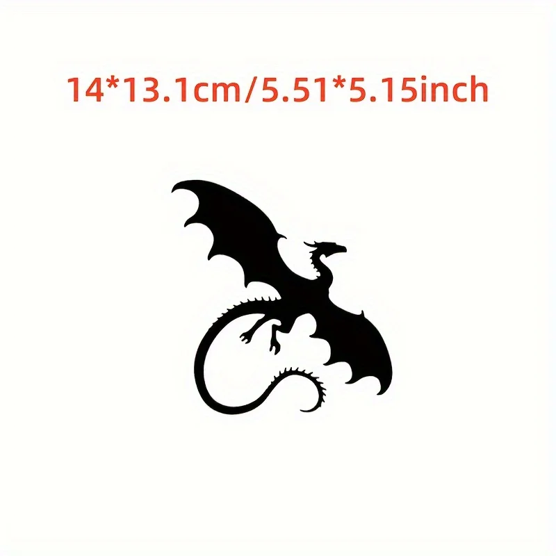 1 Stück kräftiger weißer Drache-Autoaufkleber, dynamischer mythischer Aufkleber für Auto-Kotflügel, Dächer, ideal zum Hinzufügen eines edgy Look to Your Car