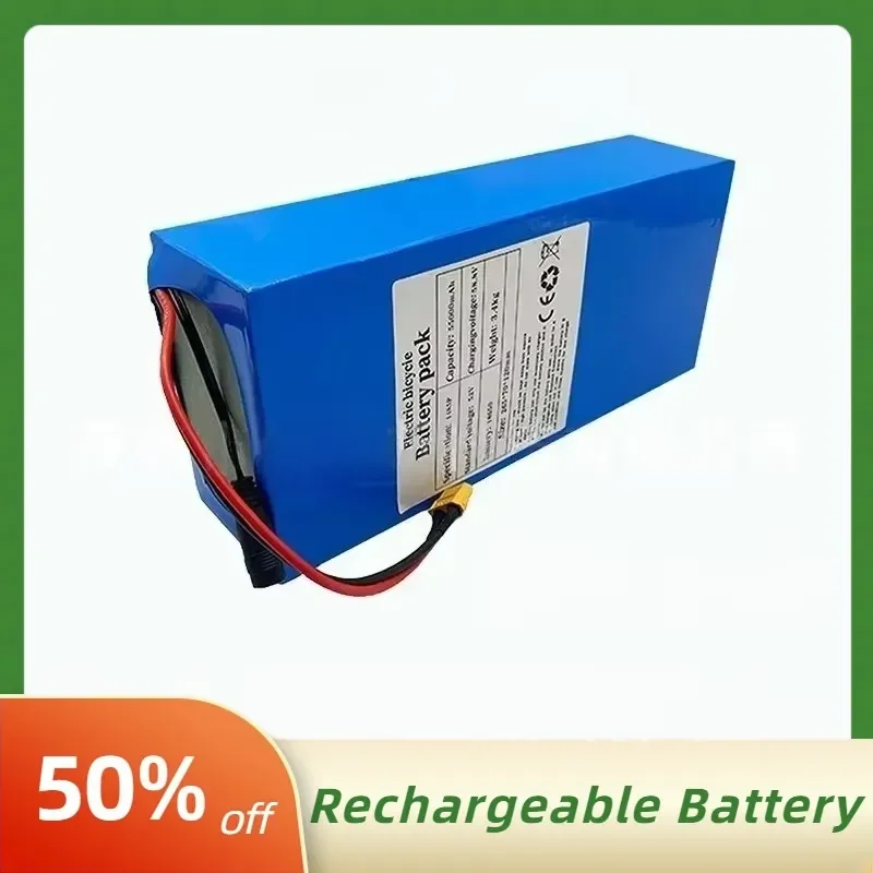 High Magnification New T+DC XT60+DC 52V 55Ah 14S5P Lithium Battery Pack LiPo for Electric Vehicle and Moped Battery Built-in