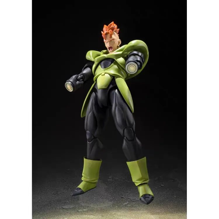 

In Stock Bandai Sh Figuarts SHF SDCC Android 16 Exclusive Action Characters Anime Model Toys for Boys Gifts Original Box