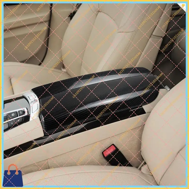 YF Carbon Look Car Central Armrest Box Panel Cover Console Trim for BMW 7 Series E65 E66 F01 F02 2009-2015 Accessories