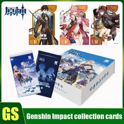 New Genshin Impact Cards Anime TCG Collection Pack Booster Box Rare SSR Collectible Card Toys Children Table Family Gift