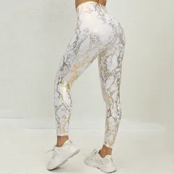 Hotselling Snake Skin Patterned Yoga Full Pants Peach Buttock High Waist Sports and Fitness Pants Tight Slim High Elastic Pants