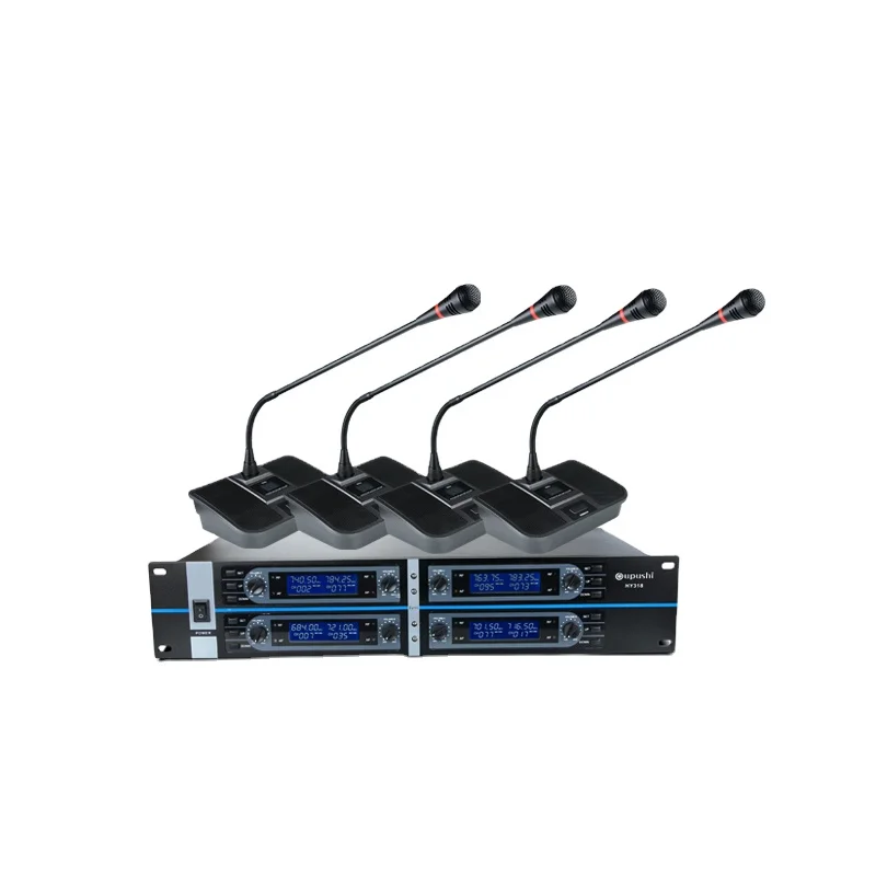 8 Channel Gooseneck UHF PPL Wireless Conference Table Microphone