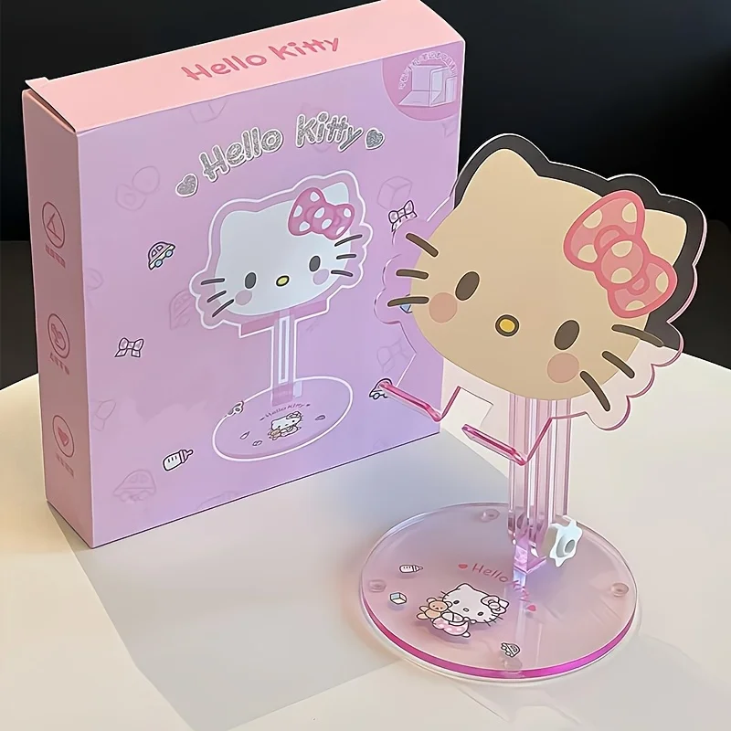 Pink Kawaii Cat Desktop Stand, Oversized for Placing Phones and Tablets, Perfect for Daily Binge-Watching
