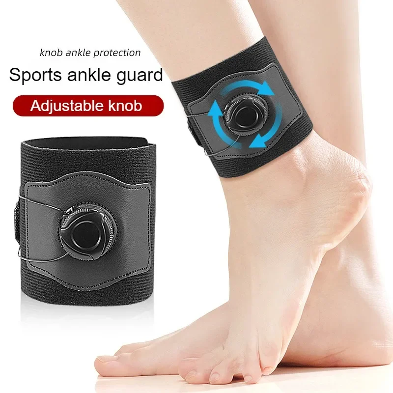 1 Pcs Adjustable Knob Elastic Exercise Brace Shin Brace Strap Ankle Brace for Both Men and Women Breathable Washable Portable