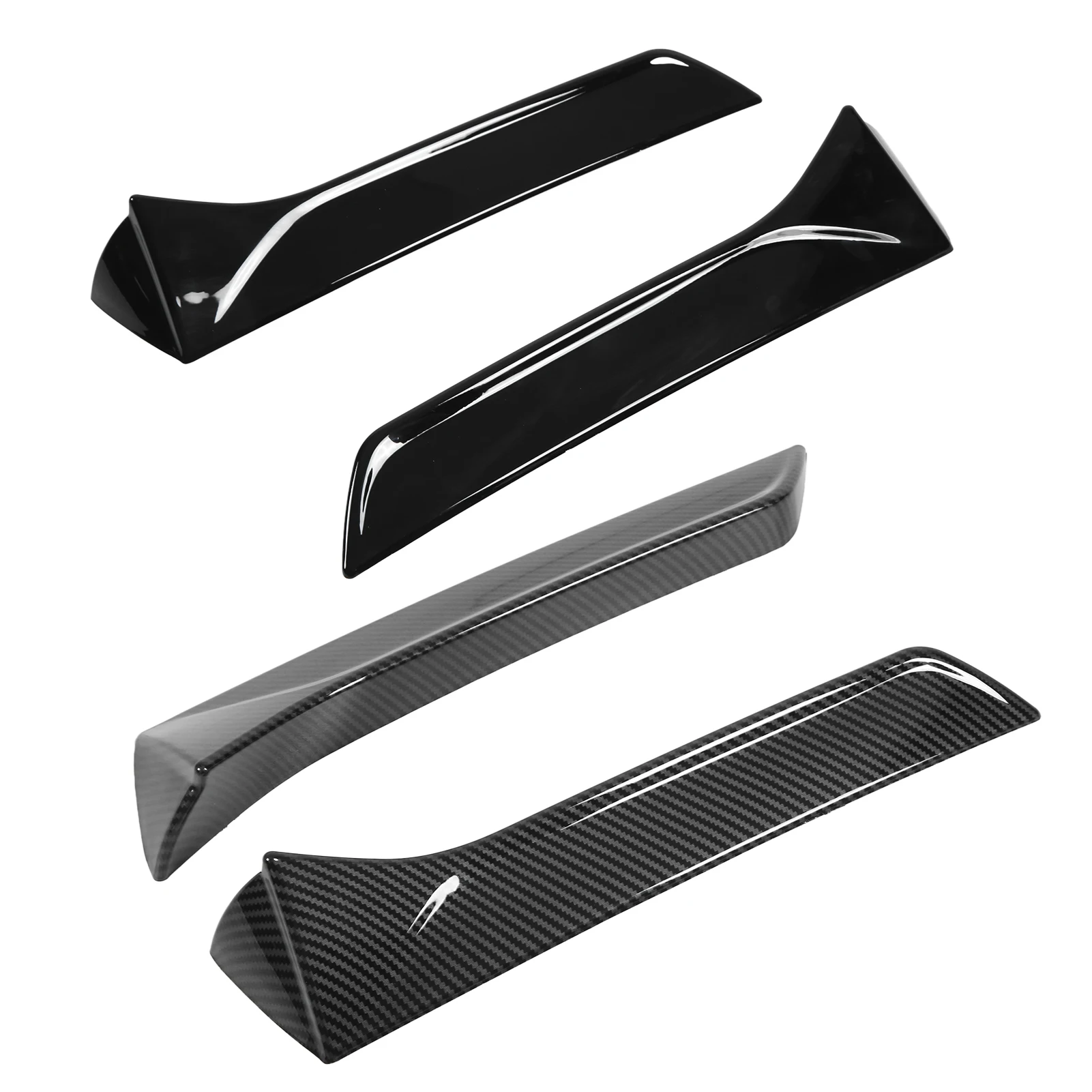 2Pcs Car Rear Window Side Splitter Wing Exterior Trim Left Right Auto Replacement Only For SEAT LEON 5F FR Mk3 MK3.5 2013‑2021
