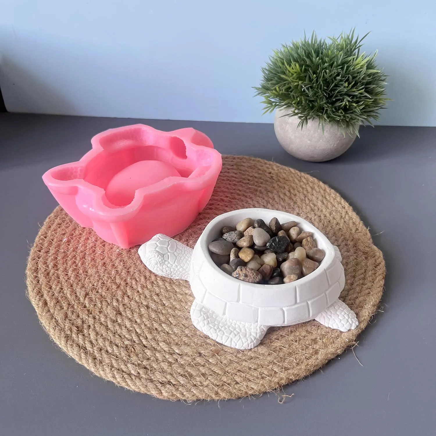 

Turtle Planter Silicone Mold Soy Wax Container Candle Cup Storage Jar Plaster Cement Mould