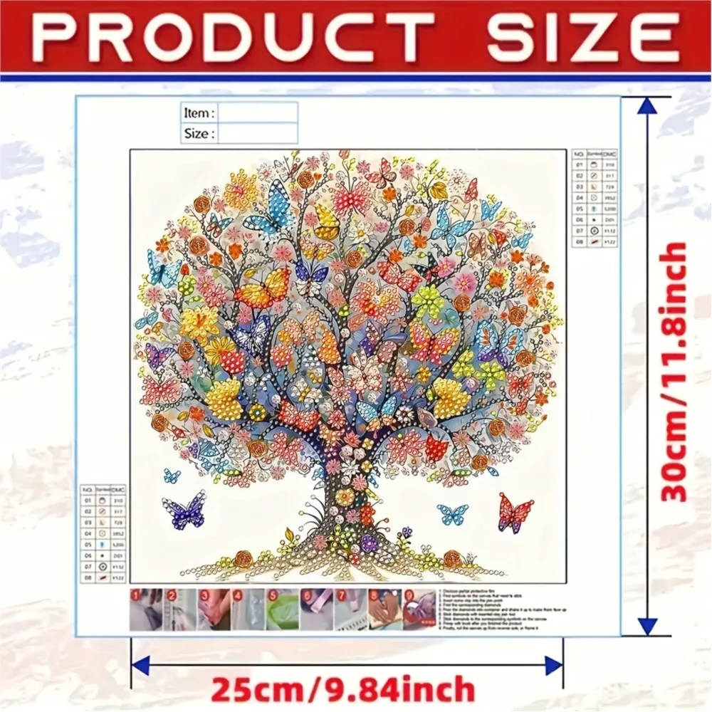 

Diamond Painting New Collection Painted Trees Odd-shaped Diamonds Wall Pictures For Living Room Home Decor Handiwork Gift