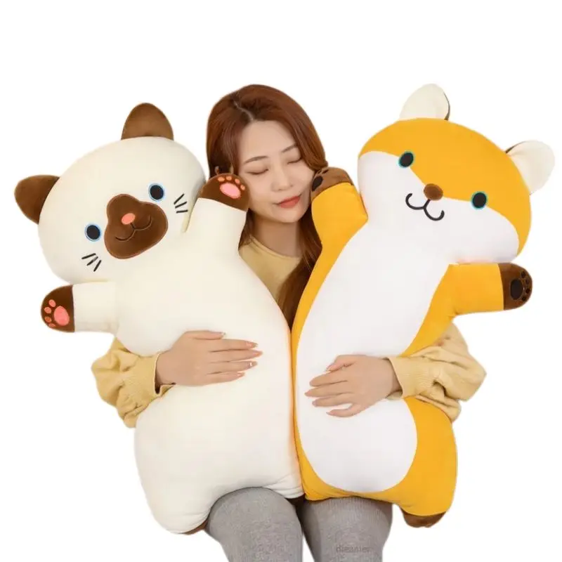 

75cm Super Soft Dog Plush Anime Cartoon Animals Cat Pillow Kids Infant Appease Doll Cushion Children Gift