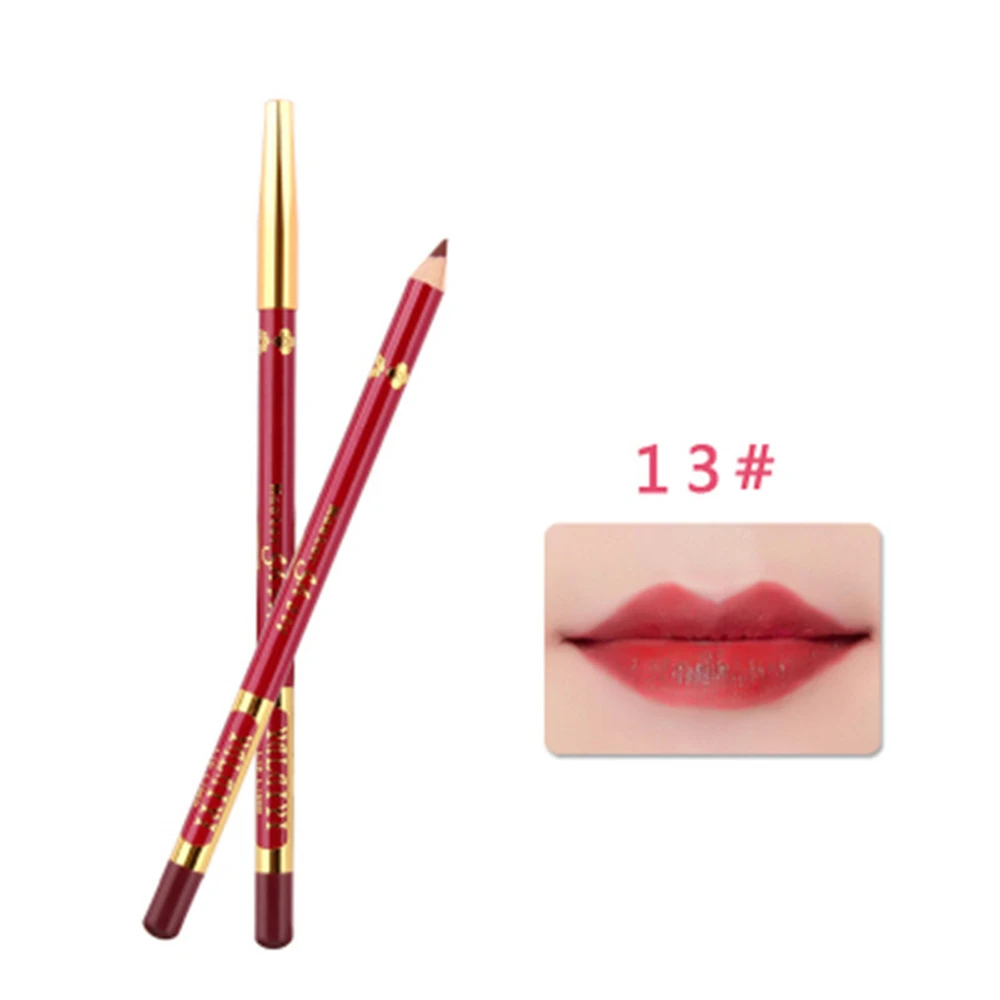 Gou Line Pen Fine Outline Trim Lip Lasting Lip Liner Lipstick Pen Lip Liner Instant Beauty Automatic Rotating Lip Liner