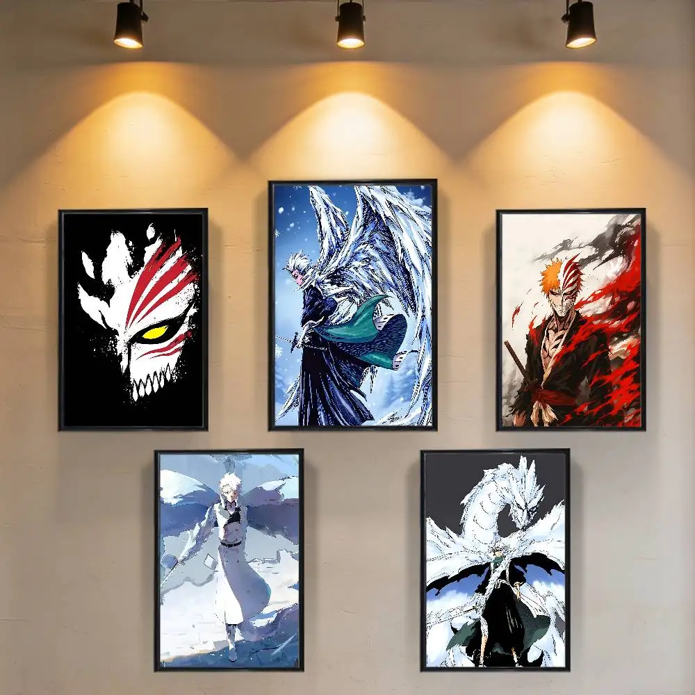Ichigo Kurosaki Toshiro Hitsugaya BLEACH Poster HD Art Sticky Wall Waterproof Home Living Room Bedroom Bar Aesthetic Decoration