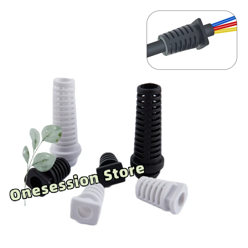 

Cable Gland Strain Relief Boots 10Pcs,4.6/5.2/6mm Sizes Rubber Protectors for Dust/Water Proof&Anti-Pull on Tools&Outdoor Wires