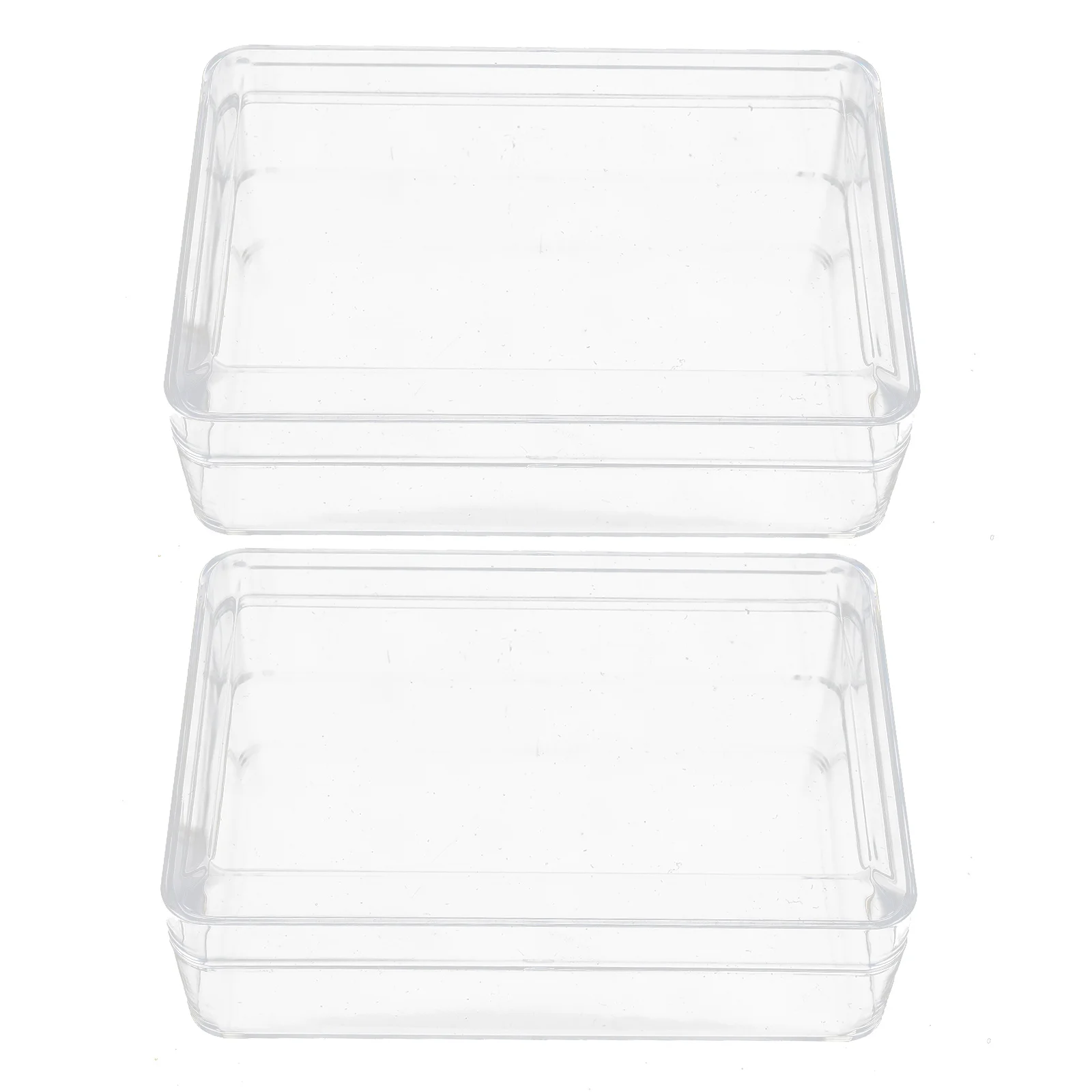 

2Pcs Transparent Plastic Packing Boxes Rectangular Durable Dessert Candy Snack Storage Food Containers Transparent Packing Box