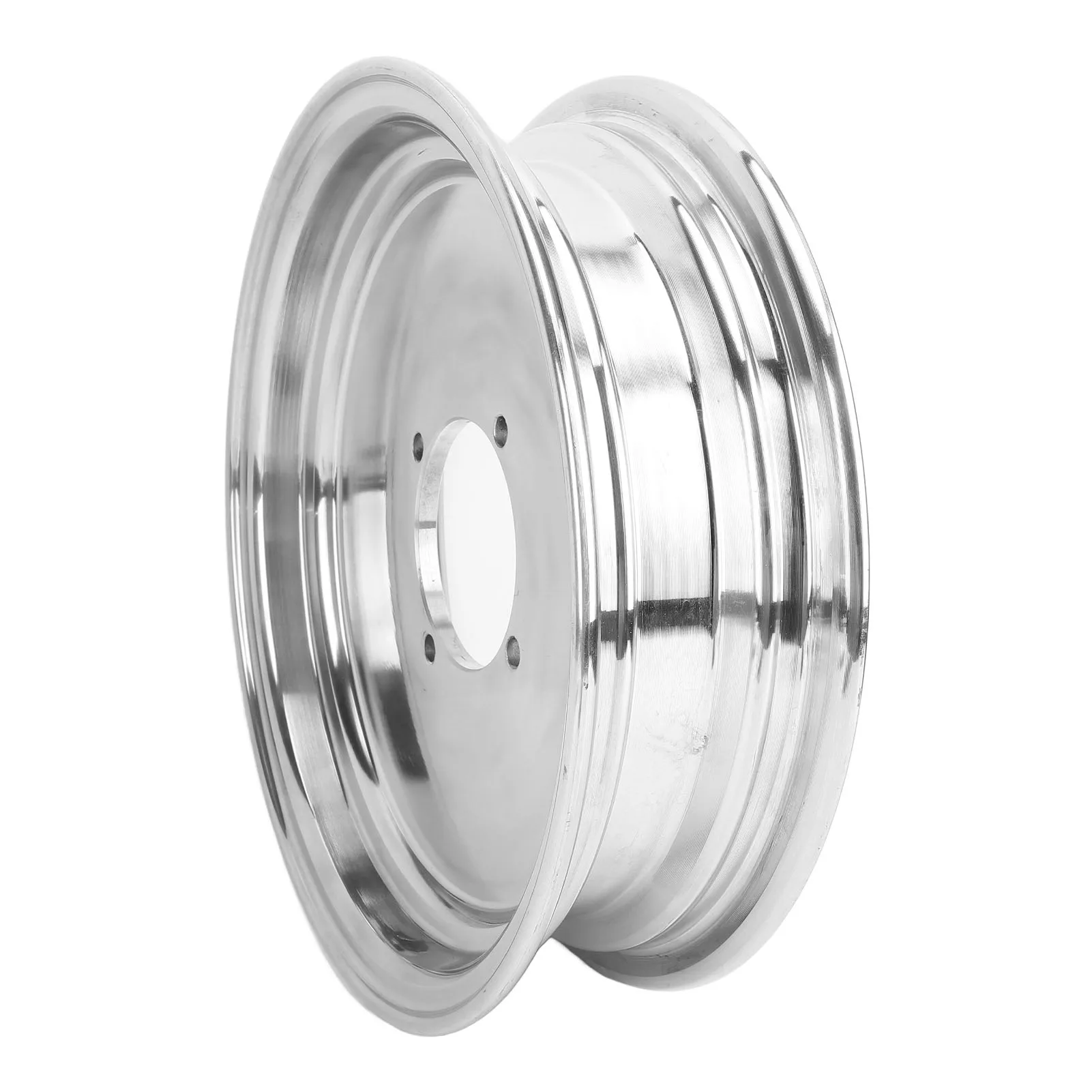 Motorcycle Front Wheel Rim Enhanced Stability Stylish Shockproof Aluminum Alloy 10in Rear Wheel Rim Polished for 2.50-10 Tires
