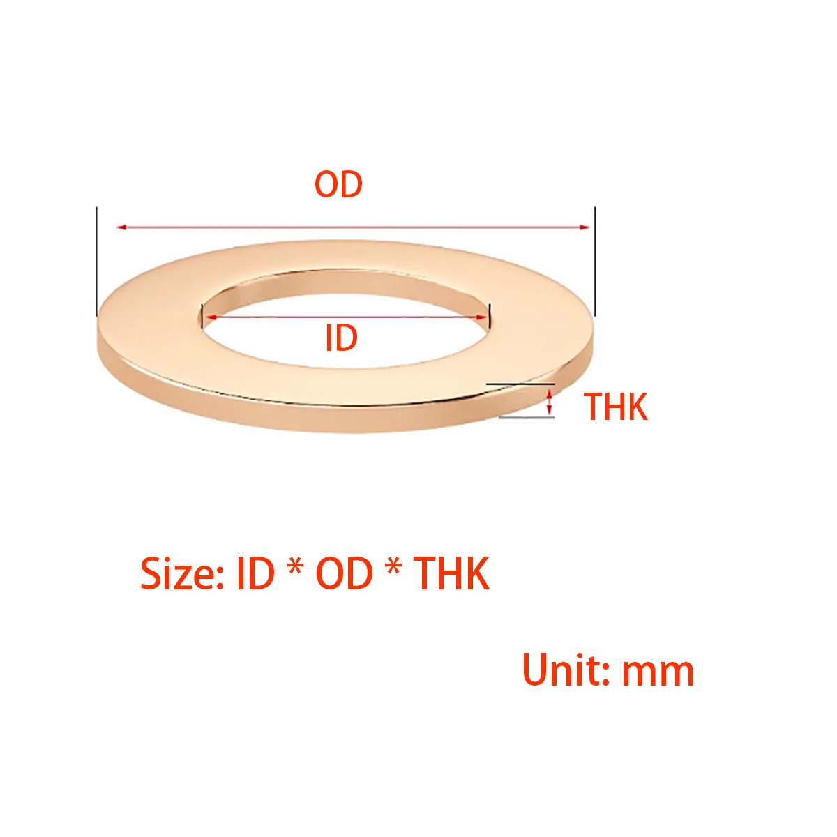 

Marine Purple Copper Extruded Sealing Gasket with A Flat Sealing Gasket Ring Inner Diameter of 3/5/6/8/10/12/14/16-60mm