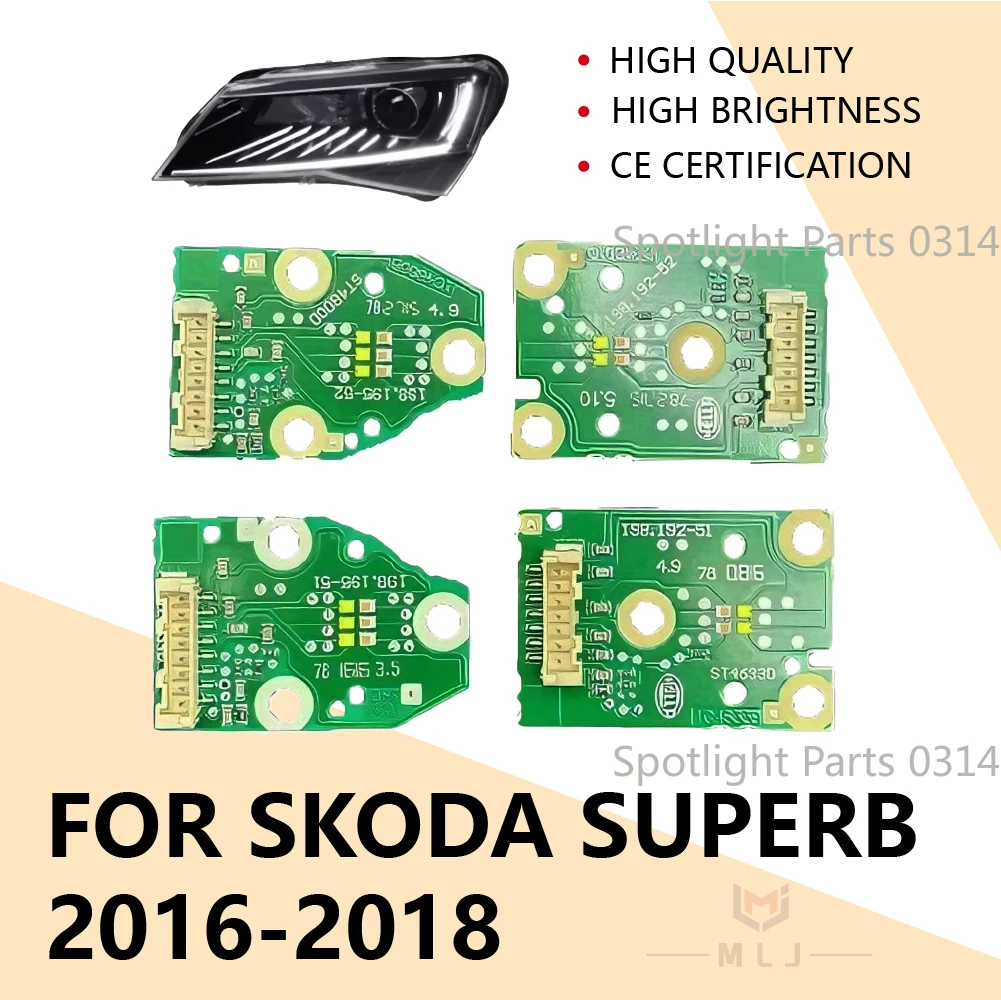 

For Volkswagen Skoda Superb 2016 2017 2018 White Light Headlights DRL Chip Ballast Circuit Chip Light Source Board Angel Eye